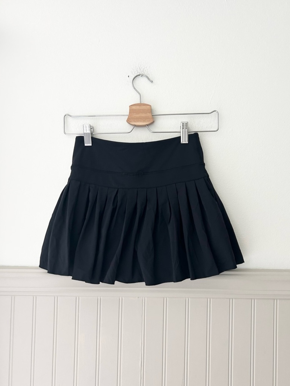 Full Tilt Small Black Pleated Skirt Built In Shorts Skort